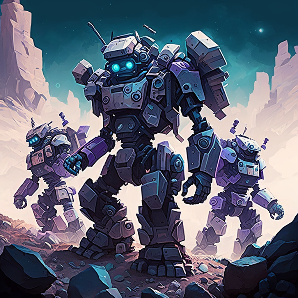 AI Midjourney Prompt for Rugged Robots
