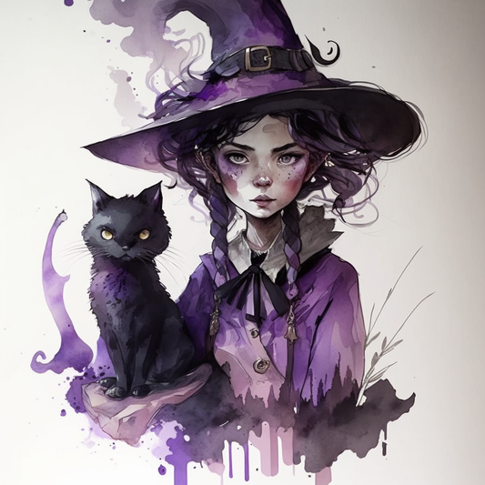 AI Midjourney Prompt for Storybook Illustrations - Young Witch