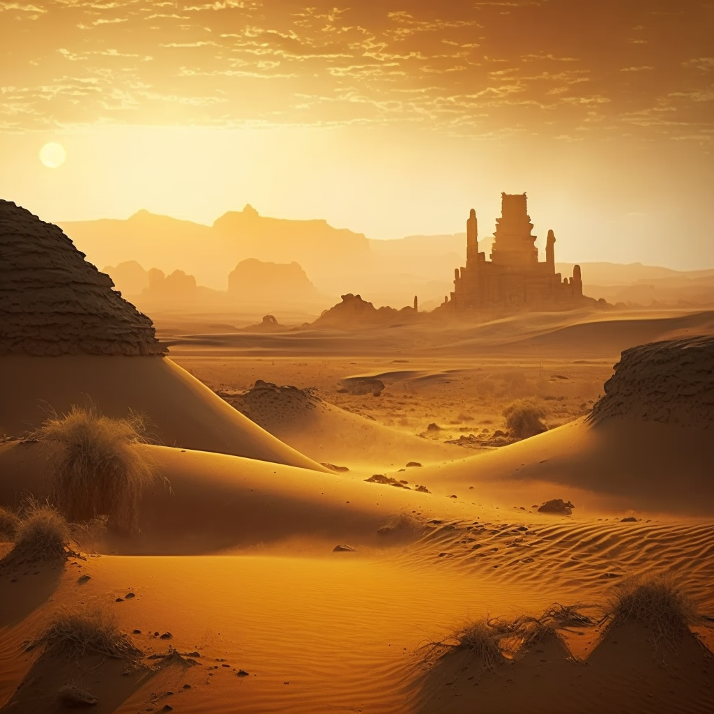 AI Midjourney Prompt for Desert Landscape