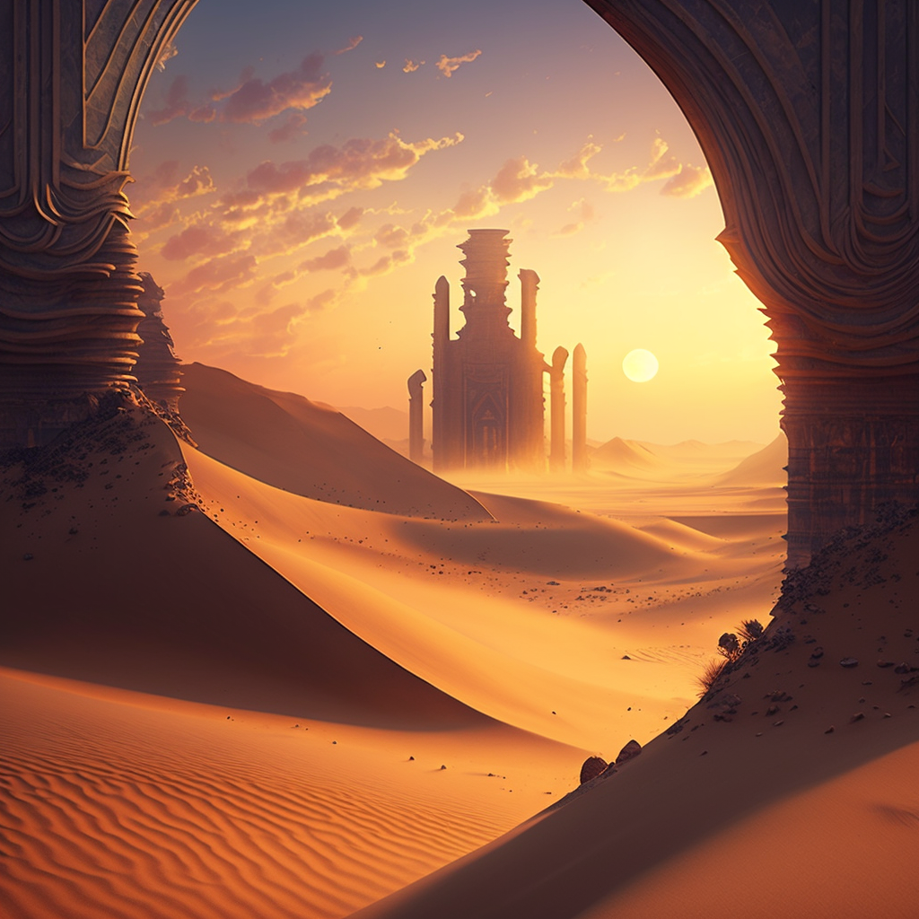 AI Midjourney Prompt for Desert Landscape