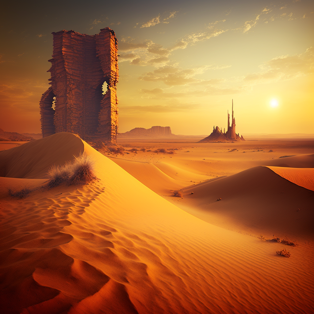 AI Midjourney Prompt for Desert Landscape