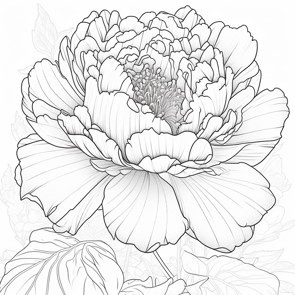 AI Midjourney Prompts for Flower Coloring pages