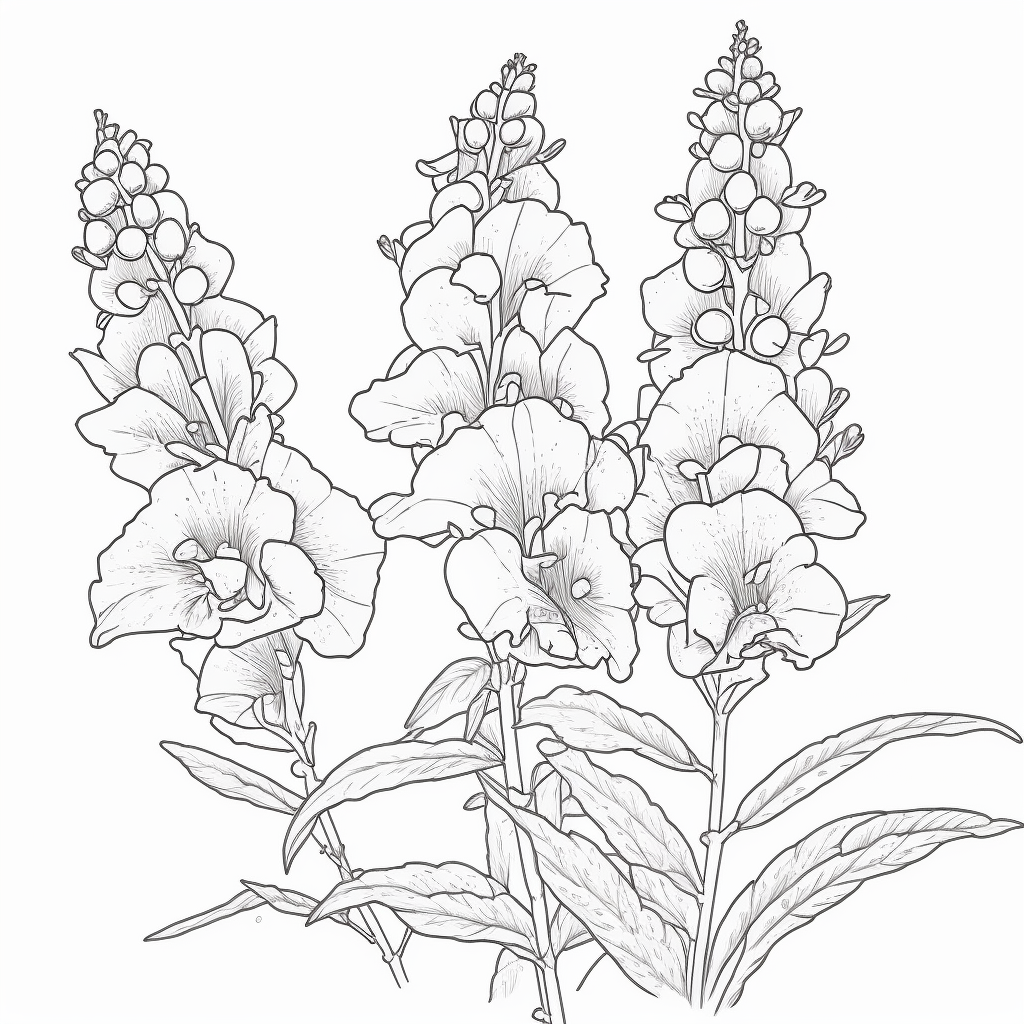 AI Midjourney Prompts for Flower Coloring pages