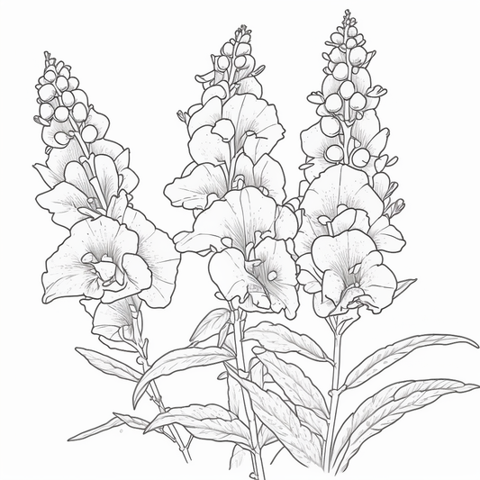 AI Midjourney Prompts for Flower Coloring pages