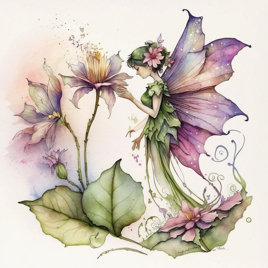 AI Midjourney Prompt for Watercolor Fairy