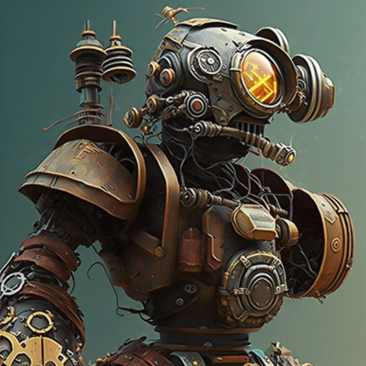 AI Midjourney Prompt for Metal Robots