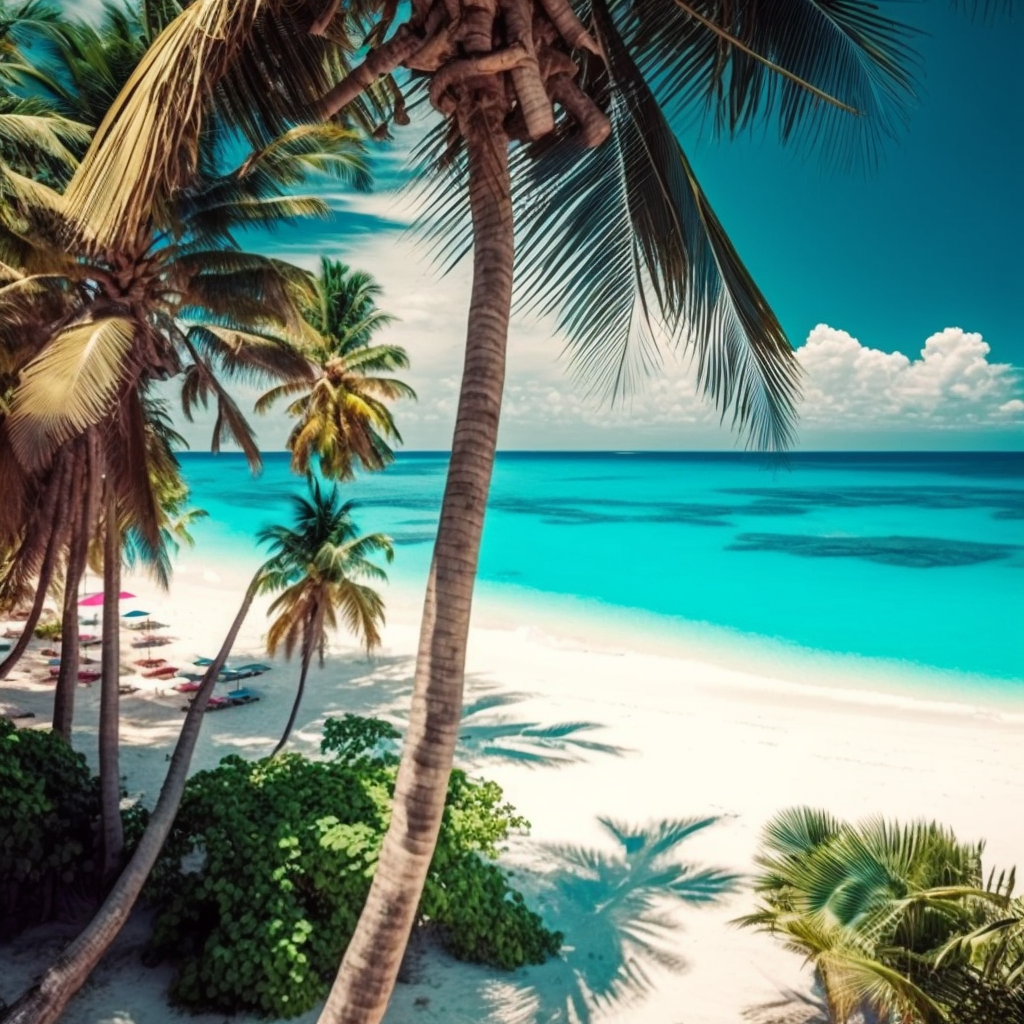 AI Midjourney Prompt for Tropical Beach