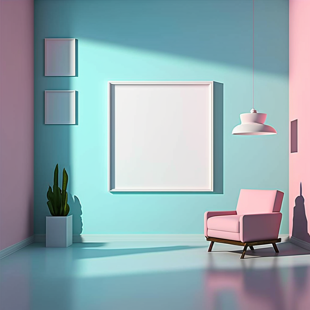 AI Midjourney Prompt for Interior Picture Frame Mockups