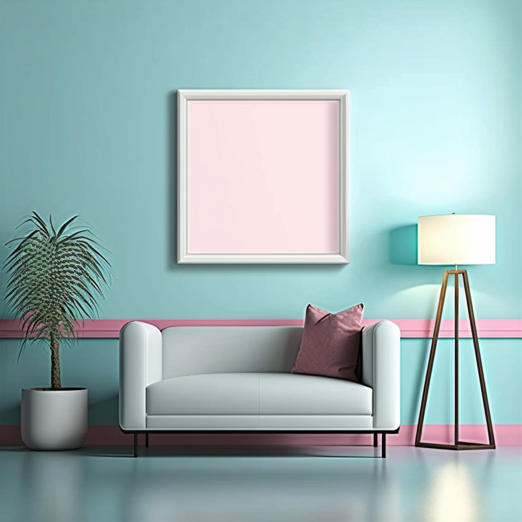 AI Midjourney Prompt for Interior Picture Frame Mockups