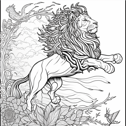 AI Midjourney Prompt for Animals for Coloring