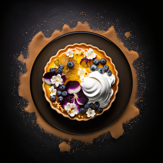 AI Midjourney Prompt for  Top Down Dessert Photography