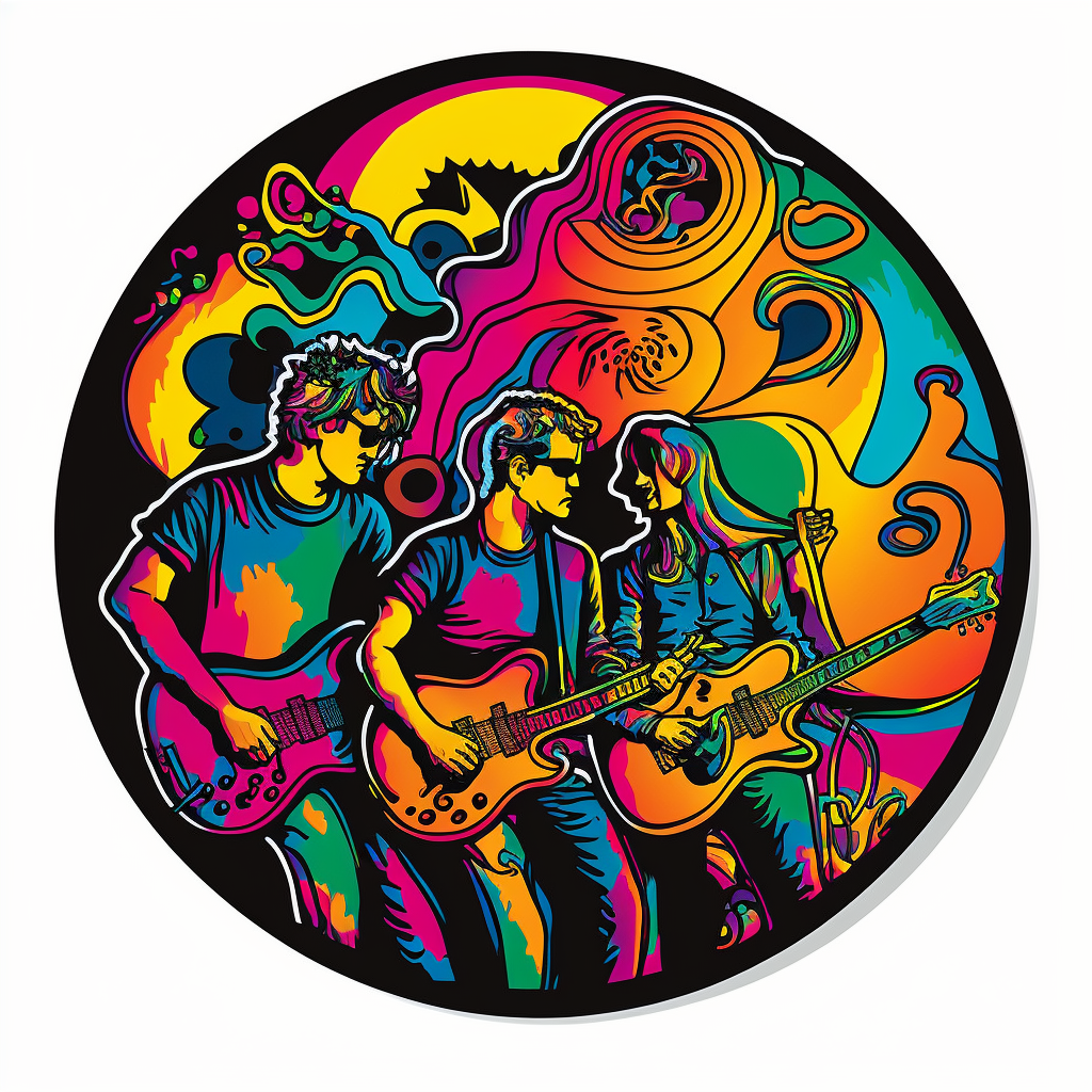 AI Midjourney Prompt for Psychedelic Stickers
