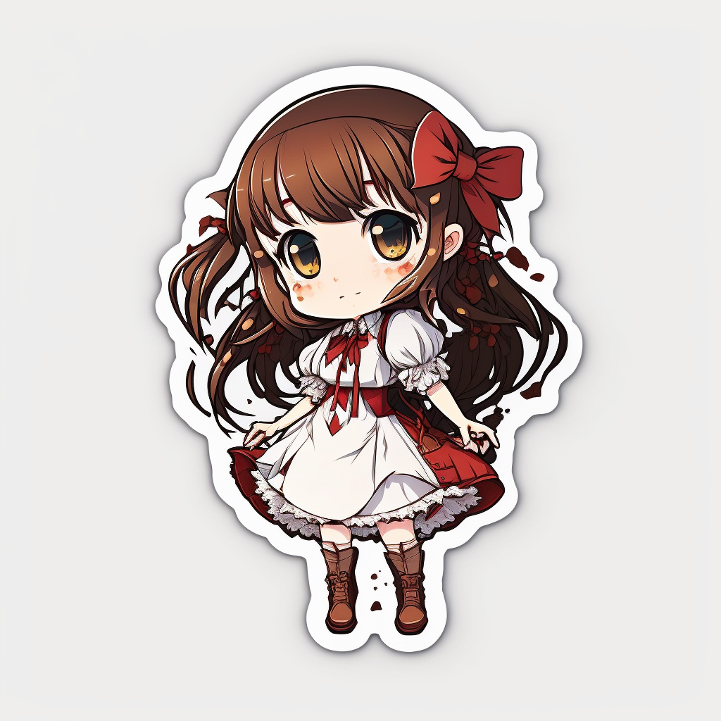 I Love Anime Cute Japanese Kawaii Anime Girl - Anime - Sticker, autocollant  animé - burgosandbrein.com