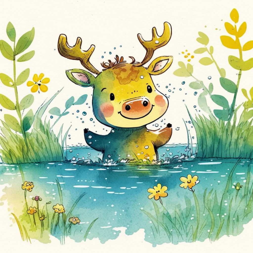 AI Midjourney Prompt for Storybook Illustrations - Animal Illustrations for Kids / Children's Books