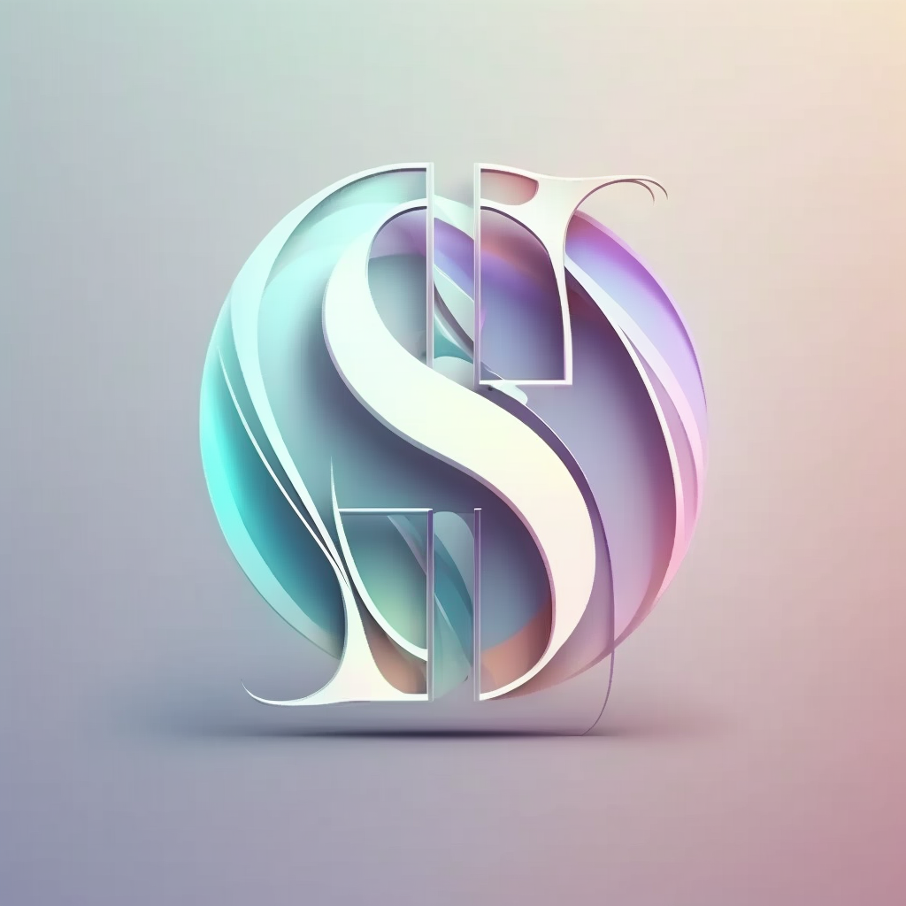 AI Midjourney Prompt for Rounded Pastel Monogram Logos