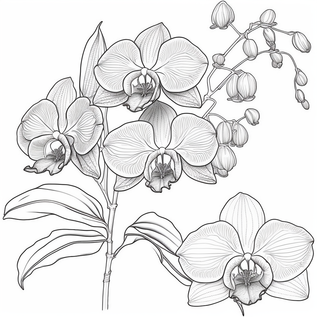 AI Midjourney Prompts for Flower Coloring pages