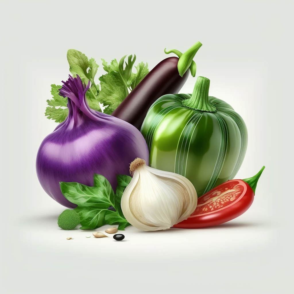 AI Midjourney Prompt for Fruits and Vegetables Illustrations