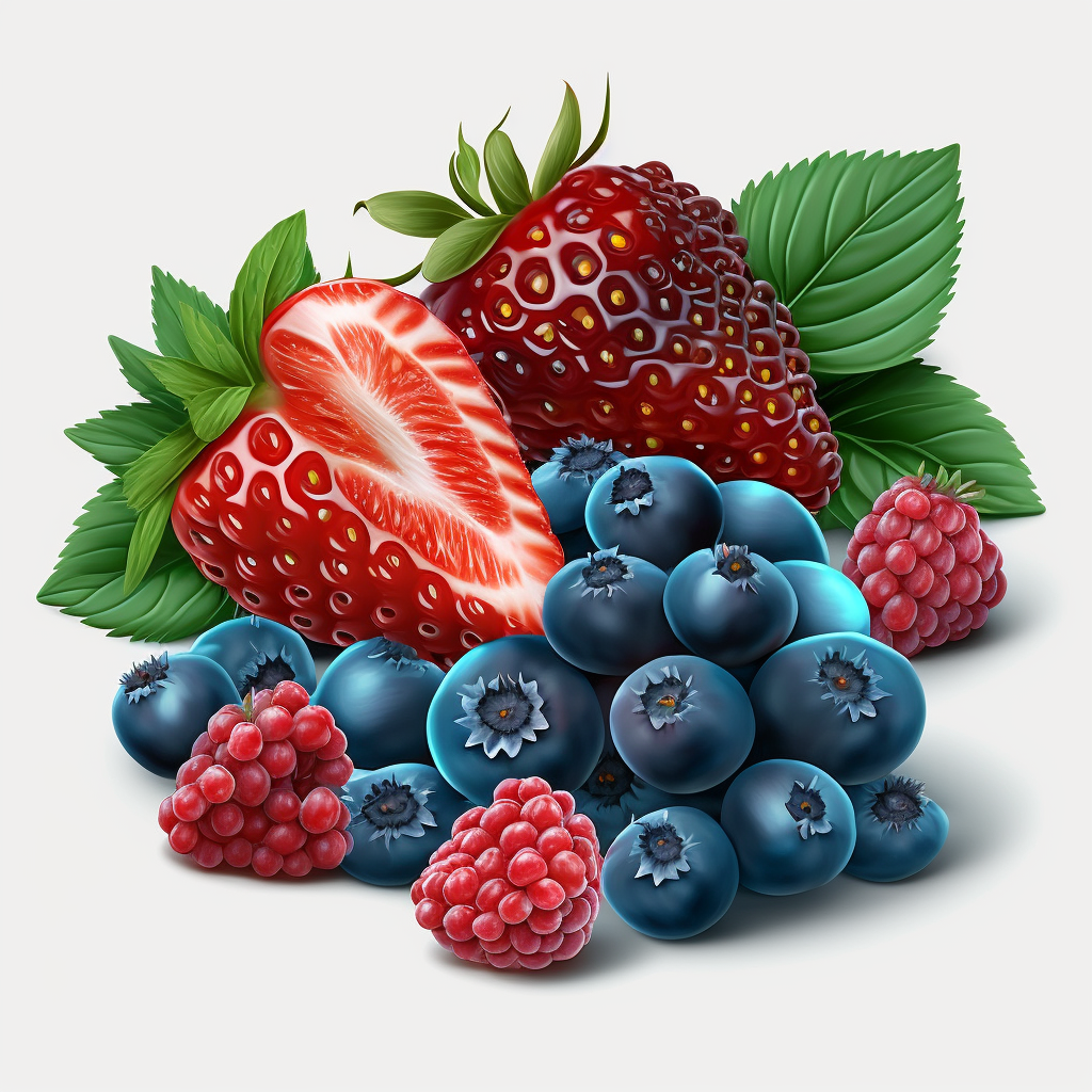 AI Midjourney Prompt for Fruits and Vegetables Illustrations