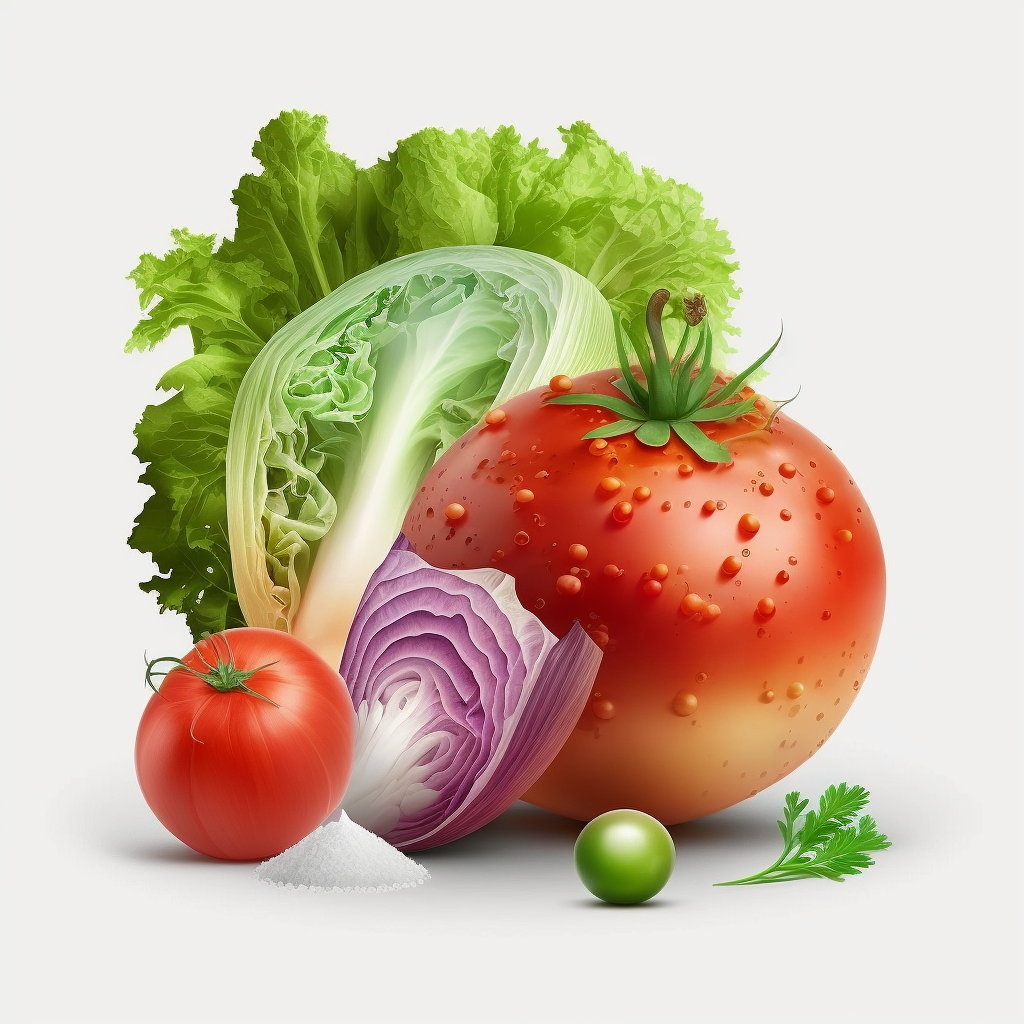 AI Midjourney Prompt for Fruits and Vegetables Illustrations