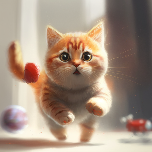 AI Midjourney Prompt for Cute Playful Cats and Dogs