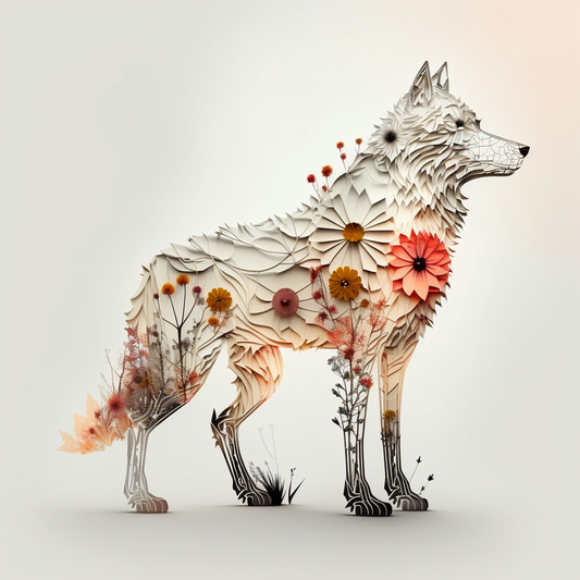 AI Midjourney Prompt for Flowery animals