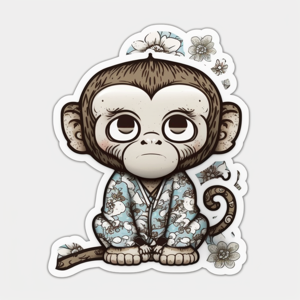 AI Midjourney Prompts for Japanese Style Animal Stickers