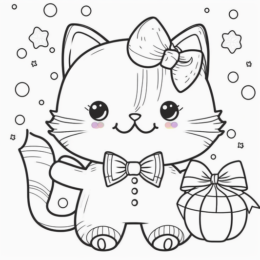 AI Midjourney Prompts for Simple Animal coloring pages
