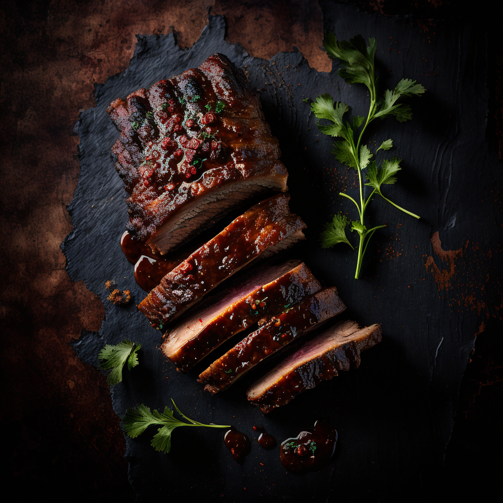 AI Midjourney Prompt for Top Down Food Photography