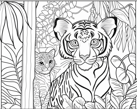 AI Midjourney Prompt for Adult Coloring Pages