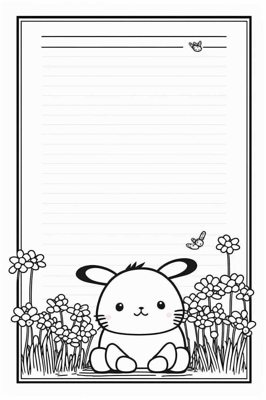 AI Midjourney Prompt for Kids Coloring Notebook Pages