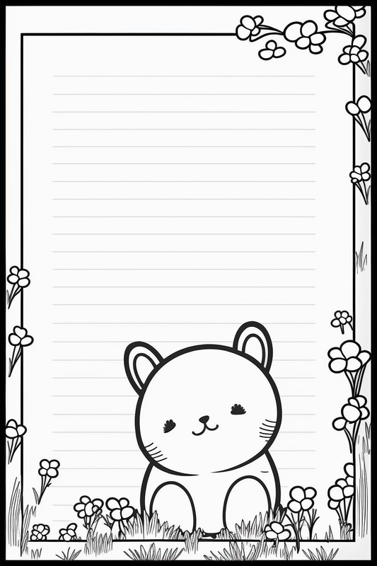 AI Midjourney Prompt for Kids Coloring Notebook Pages