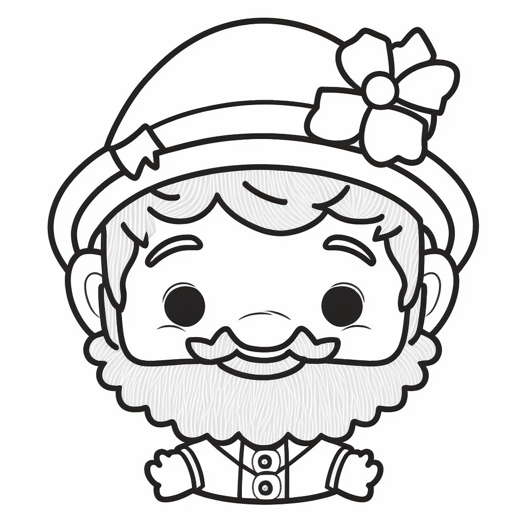 AI Midjourney Prompt For St Patricks Day - Leprechaun Coloring Page