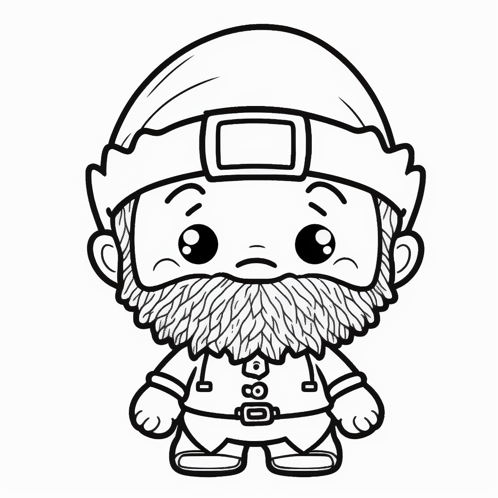 AI Midjourney Prompt For St Patricks Day - Leprechaun Coloring Page