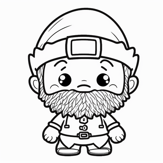 AI Midjourney Prompt For St Patricks Day - Leprechaun Coloring Page
