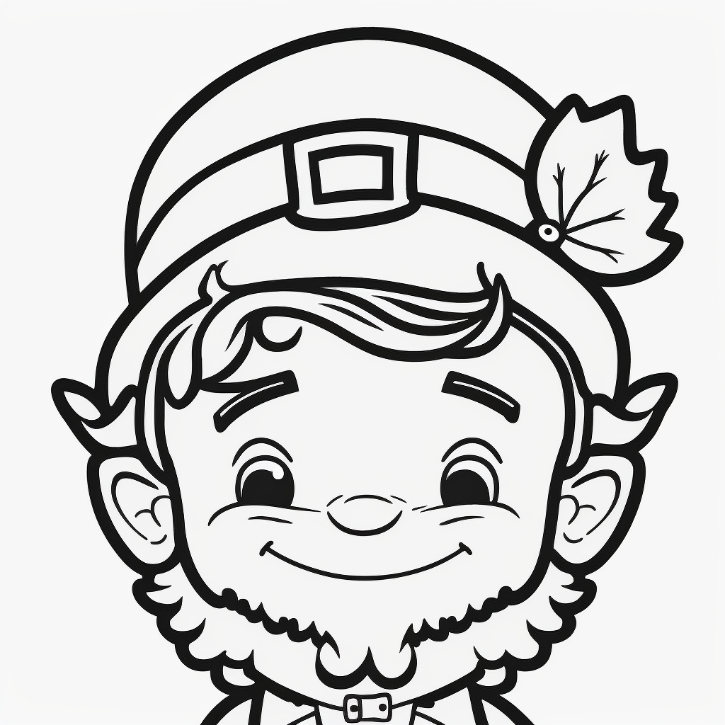 AI Midjourney Prompt For St Patricks Day - Leprechaun Coloring Page