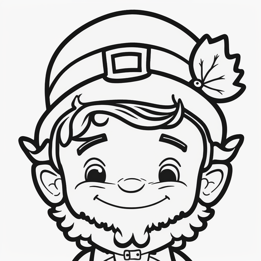 AI Midjourney Prompt For St Patricks Day - Leprechaun Coloring Page