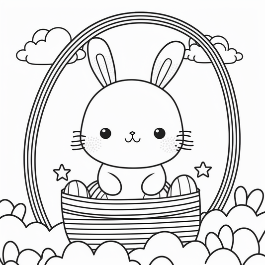 AI Midjourney Prompt For Easter - Coloring Pages