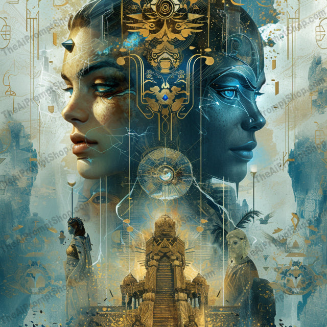 Celestial Mythos Artistry AI MidJourney Image Prompt, Character Art, 4170Alchemical motifs, Arcane symbols, Celestial beings, chat gpt, chat gpt prompts, chatgpt, chatgpt prompts, Cosmic energy, Divine aura, Elemental magic, Enchanted visages, Ethereal deities, Golden filigree, Intertwined realities, midjourney, Mystical portraits, Otherworldly entities, Sorcery and mysticism, Spiritual fantasy art, Supernatural elegance