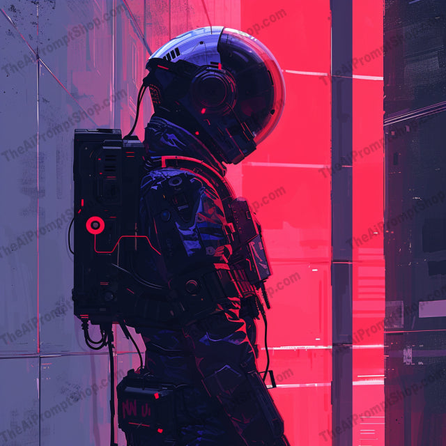 Neon Dreams and Cybernetic Echoes AI MidJourney Image Prompt, Character Art, 4246