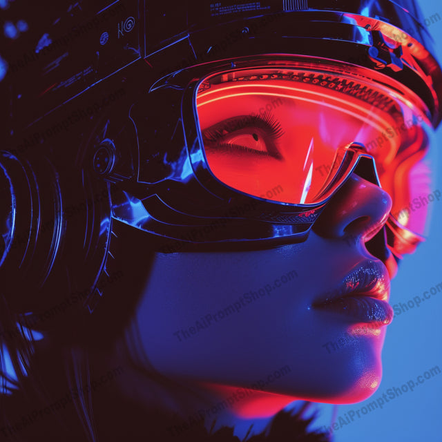 Neon Dreams and Cybernetic Echoes AI MidJourney Image Prompt, Character Art, 4246